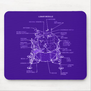 Mousepad Modelos do módulo lunar de Apollo