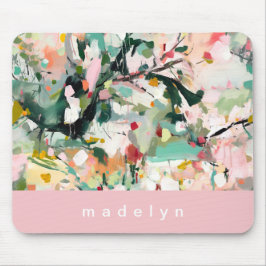 Mousepad Modern Abstract Floral Botanical