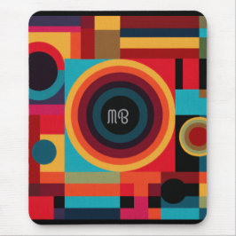 Mousepad Modern Abstract Geometric Vibrant Energetic Shapes