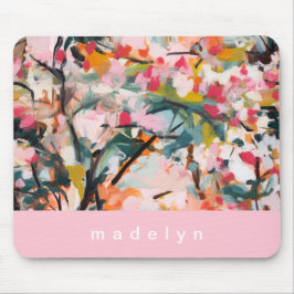 Mousepad Modern Abstract Painted Botanical Tree