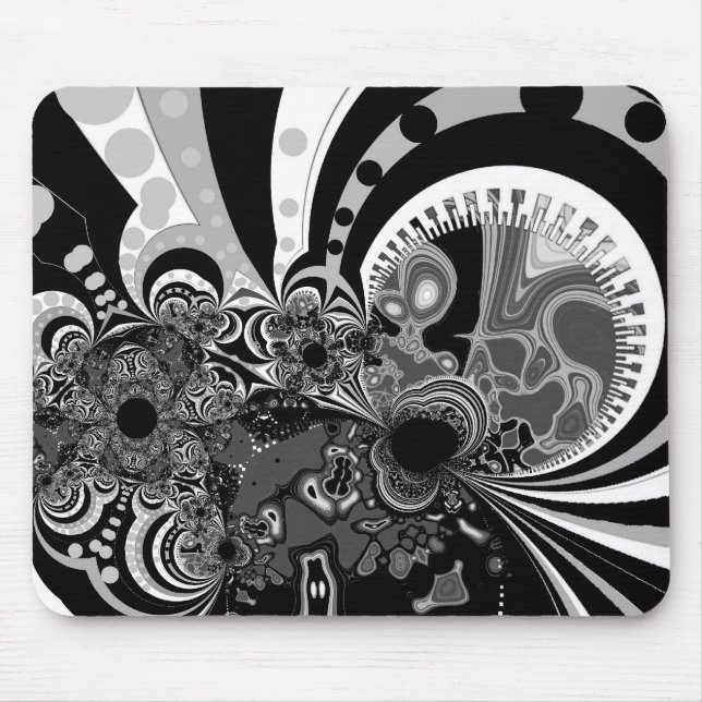Mousepad Modern Art Black White (Frente)