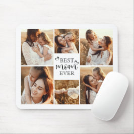 Mousepad Modern Best Mom Photo Collage Personalized Gift