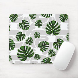 Mousepad Modern Boho Botanical Leaves Pattern