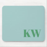 Mousepad Modern Light Blue Monogram Initials Personalized<br><div class="desc">This personalized mouse pad features a clean, minimalist design with a soft light blue background and bold green initial lettering. The simple layout feels modern and polished, making it an easy upgrade for home offices, work desks, or study spaces. Personalize with an initial to create a thoughtful, practical gift that...</div>