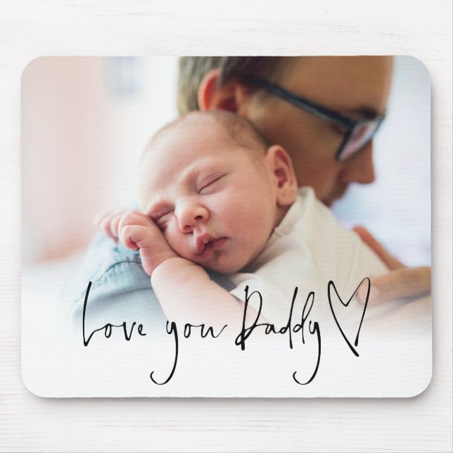Mousepad Modern Love You Pai Script Name Overlay (Frente)
