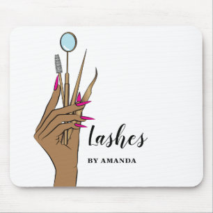 Mousepad Modern Makeup Eyebrow Eyes Lashes Girly