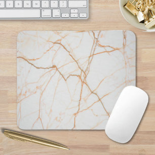 Mousepad modern minimalist chic scandinavian white marble