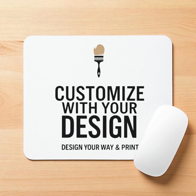 Mousepad  Modern Minimalist Customizable 9.25x7.75" (Criador carregado)