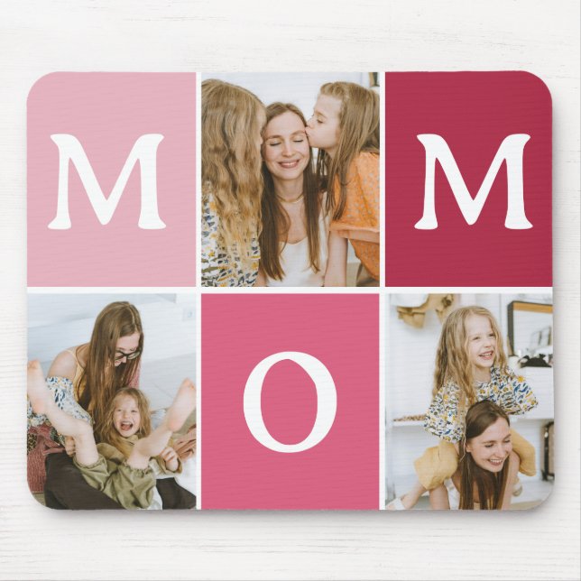 Mousepad Modern 'MOM' 3 Photo Gift (Frente)