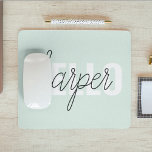 Mousepad Modern Pastel Mint Hello E Você Nome<br><div class="desc">Modern Pastel Mint Hello E Você Nome</div>