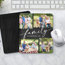 Modern Photo Collage Family Script Keepsake