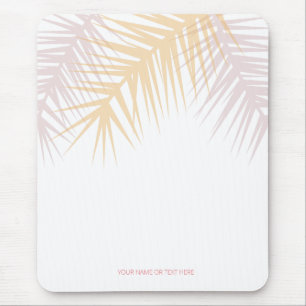 Mousepad Modern tropical rosé palm leaves
