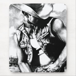 Mousepad Moderno de Arte Masculina legal Western Cowboy
