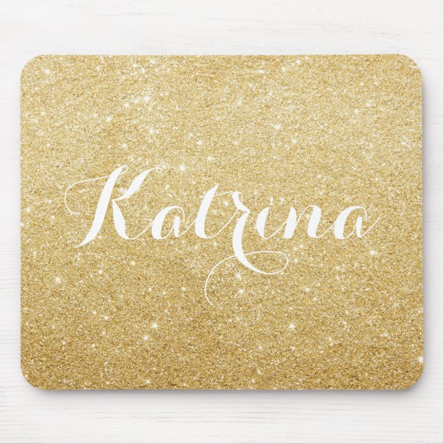 Mousepad Moderno Dourado do brilho do falso personalizado (Frente)