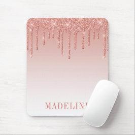 Mousepad Moderno Glamouroso Moda Brilho Gota Dourado
