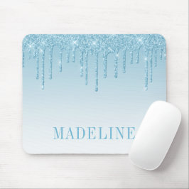 Mousepad Moderno Glitter Azul Claro Fashion e Tendência