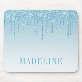 Mousepad Moderno Glitter Azul Claro Fashion e Tendência