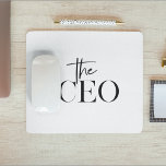 Mousepad Moderno Mínimo O CEO Preto<br><div class="desc">Moderno Mínimo O CEO Preto</div>