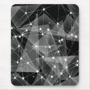Mousepad moderno, preto, cinza, abstrato