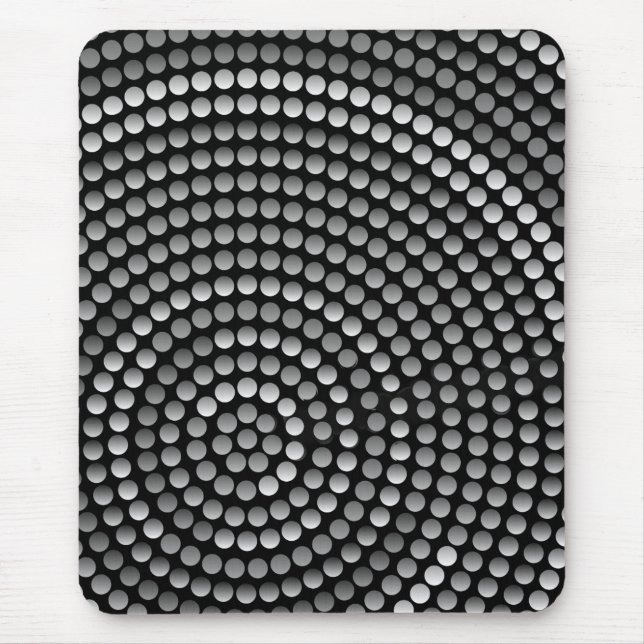 Mousepad moderno, preto, cinza, abstrato (Frente)