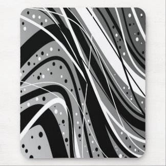 Mousepad moderno, preto, cinza, branco, abstrato