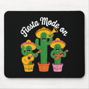 Mousepad Modo de festa cacto banda cinco de maio engraçado 