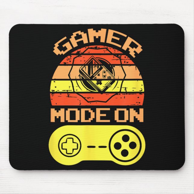 Mousepad Modo de Jogo Ativado Piadas de Jogos Divertidas Pr (Frente)