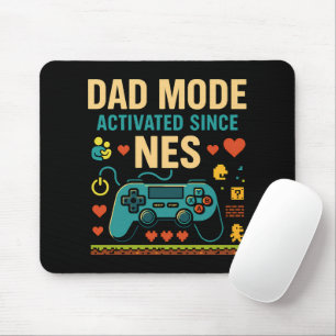 Mousepad Modo de pai Ativado NES Retro Gamer Art
