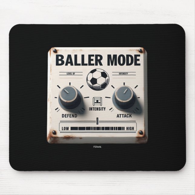 Mousepad Modo Ller - Ataque de Sinal Erodido Branco e Defen (Frente)