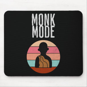 Mousepad Modo Monge, Zen E Yoga, Meditação, budista, Retrô