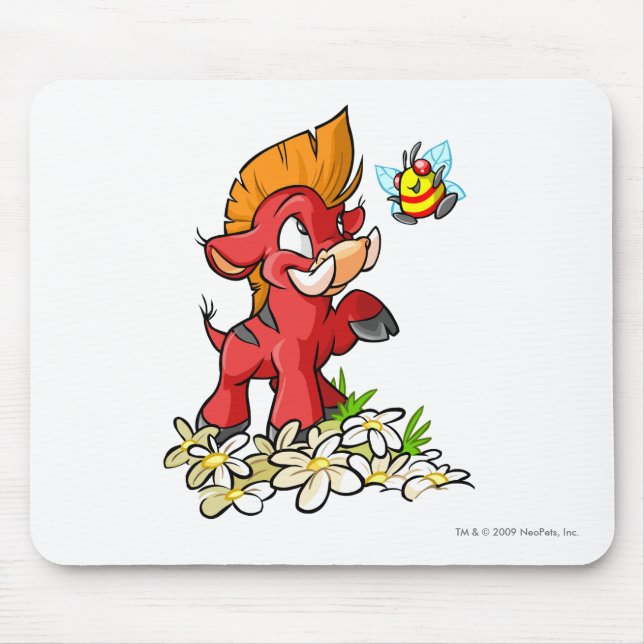 Mousepad Moehog vermelho e zumbido (Frente)