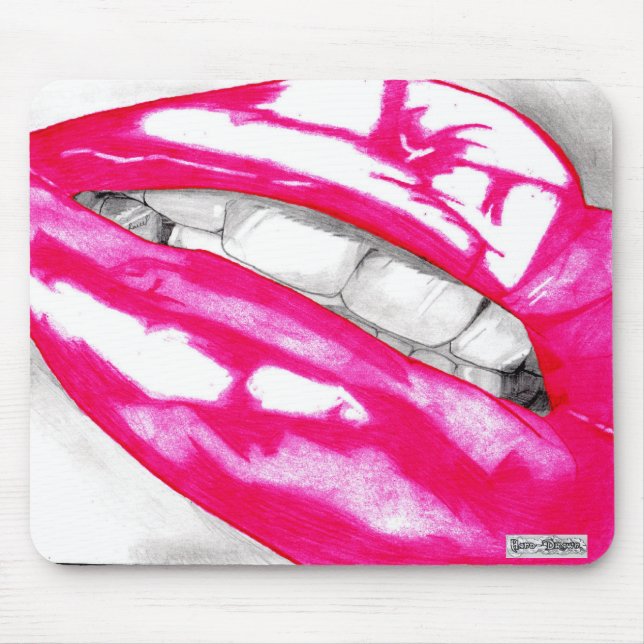 Mousepad Moinho de Lábios Quentes (Rosa) (Frente)