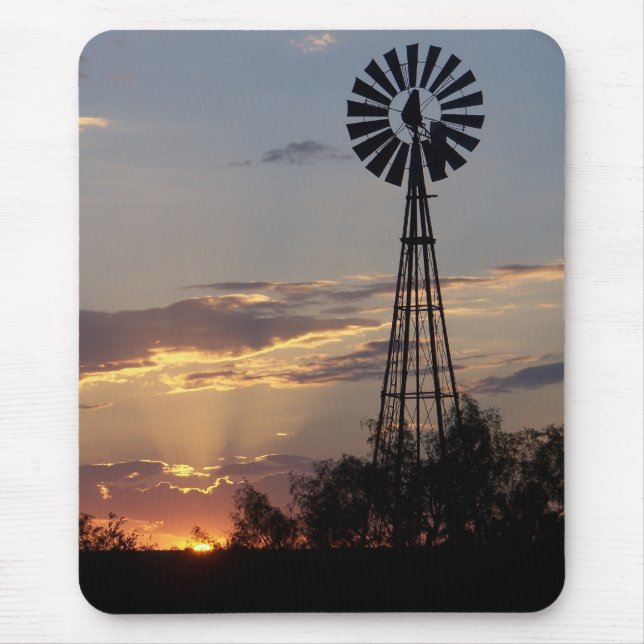 Mousepad Moinho de vento ocidental de Texas (Frente)