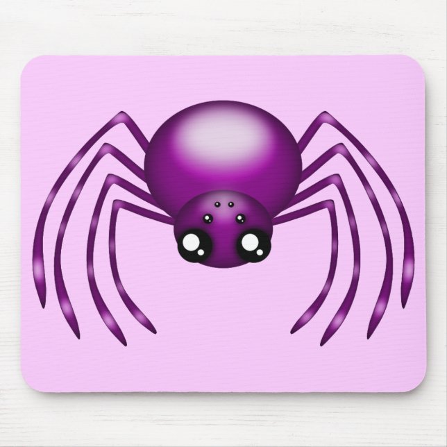 Mousepad Moinhos de aranha roxos, de desenho animado (Frente)
