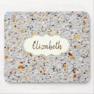 Mousepad Moldura de mármore, pedra - Personalizada e modern