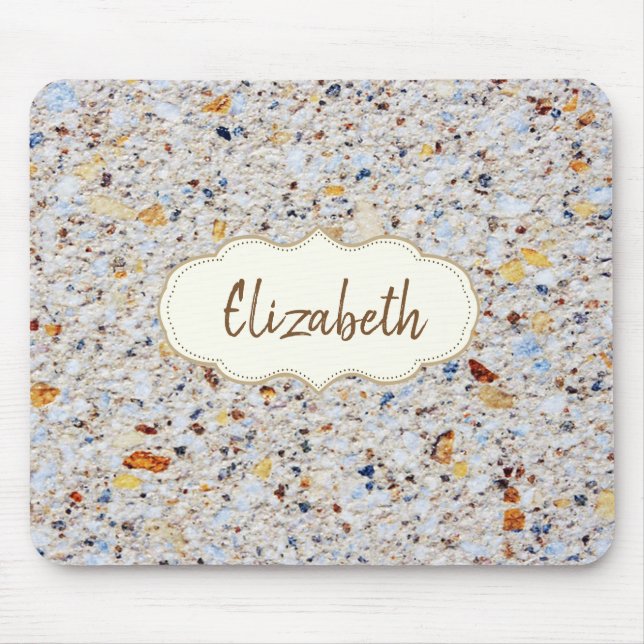 Mousepad Moldura de mármore, pedra - Personalizada e modern (Frente)