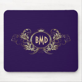 Mousepad Moldura Floral Roxa E Com Folhas