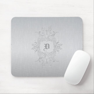 Mousepad Moldura vintage com fundo cinza claro personalizad