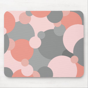 Mousepad Moléculas de cinza Laranja