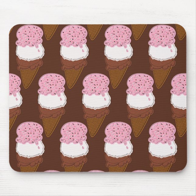Mousepad Molhado-napolitano-Sorvete-Cones-2-MOUSEPAD (Frente)