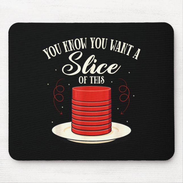 Mousepad Molho de Cranberry Gelificado Enlatado Ação de Gra (Frente)