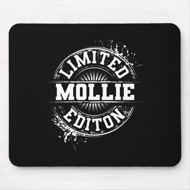 Mousepad Mollie Edição Limitada Divertida Personalizada Nom (Frente)