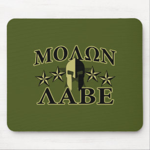 Mousepad Molon Labe Spartan 5 estrelas Olive Green
