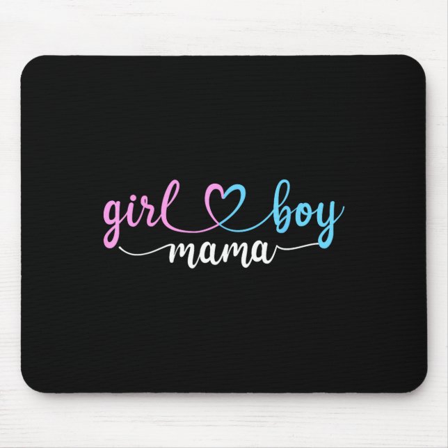 Mousepad Mom of both mama of boys and girls  (Frente)