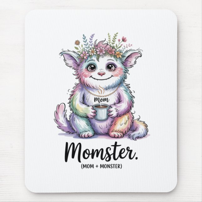 Mousepad Momster. (Mom + Monster) (Frente)