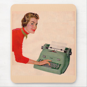 Mousepad Mona e sua nova máquina de escrever