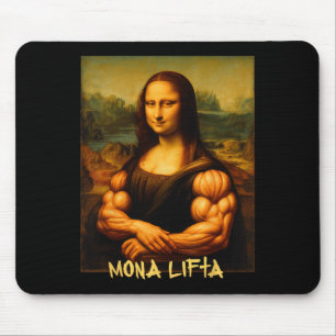 Mousepad Mona Lifta Muscle Mona Lisa Bodybuilder Gym E Ar