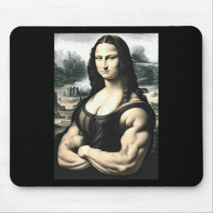 Mousepad Mona Lisa Bodybuilding Parody Leonardo Da Vinci Me