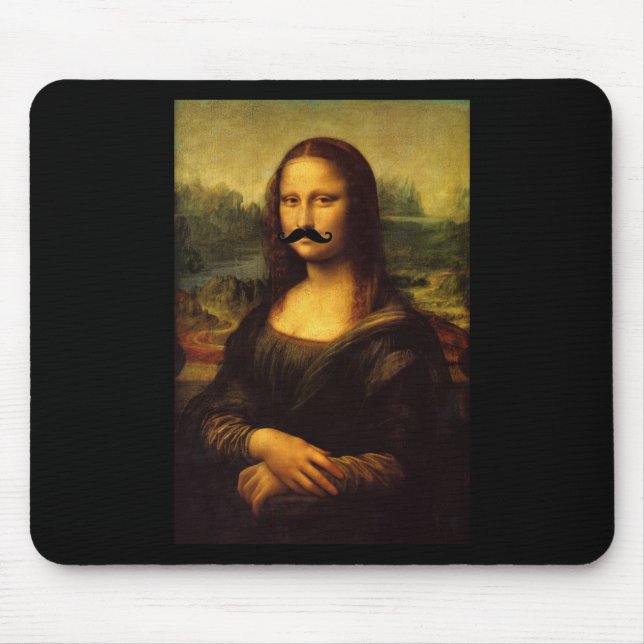 Mousepad Mona Lisa Com bigode (Frente)