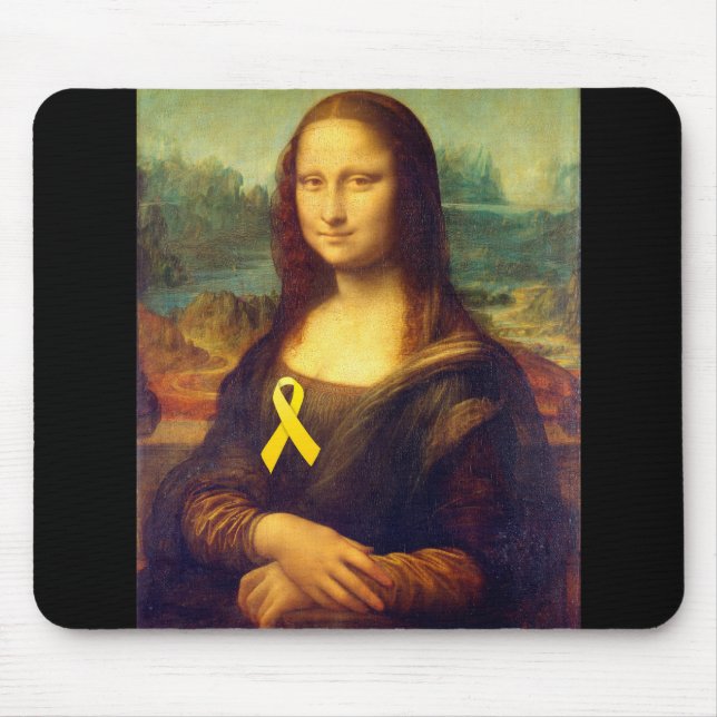 Mousepad Mona Lisa Com Fita Amarela (Frente)